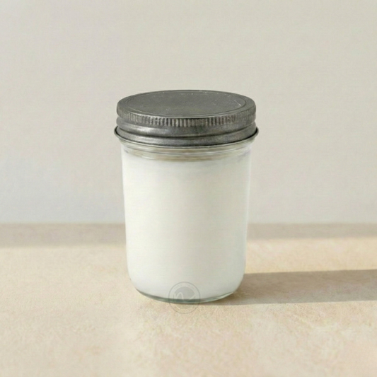 8 oz. Jelly Jar, pack of 10, No Label, 100% Soy Wax Candles (Pewter Lid)