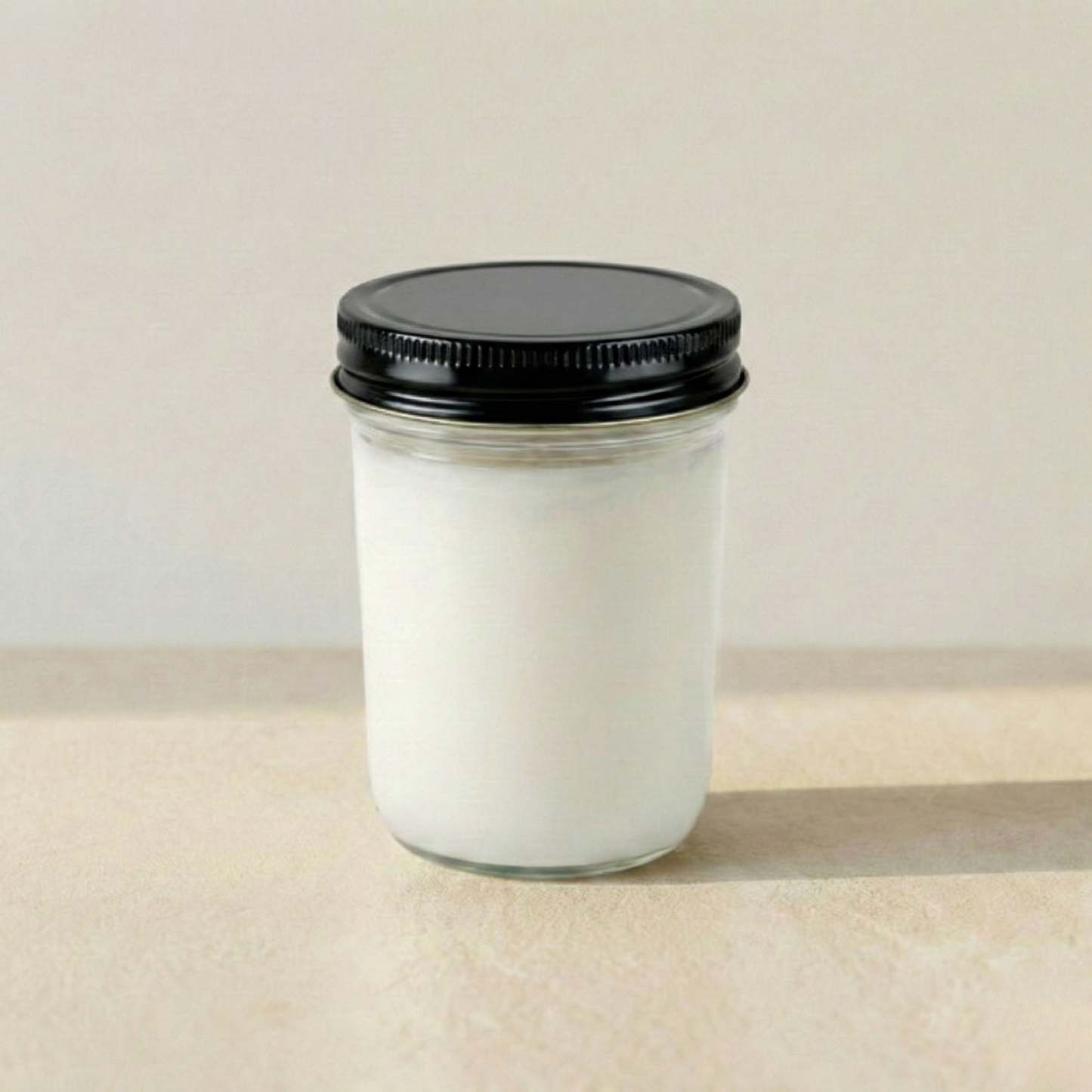 8 oz. Jelly Jar, pack of 10, Hand Poured in Small Batches, No Label 100% Soy Wax Candle with Black Lid for Boutique owner, Event Planner, Baby Shower, Weddings, Office Events and Milestone Celebration