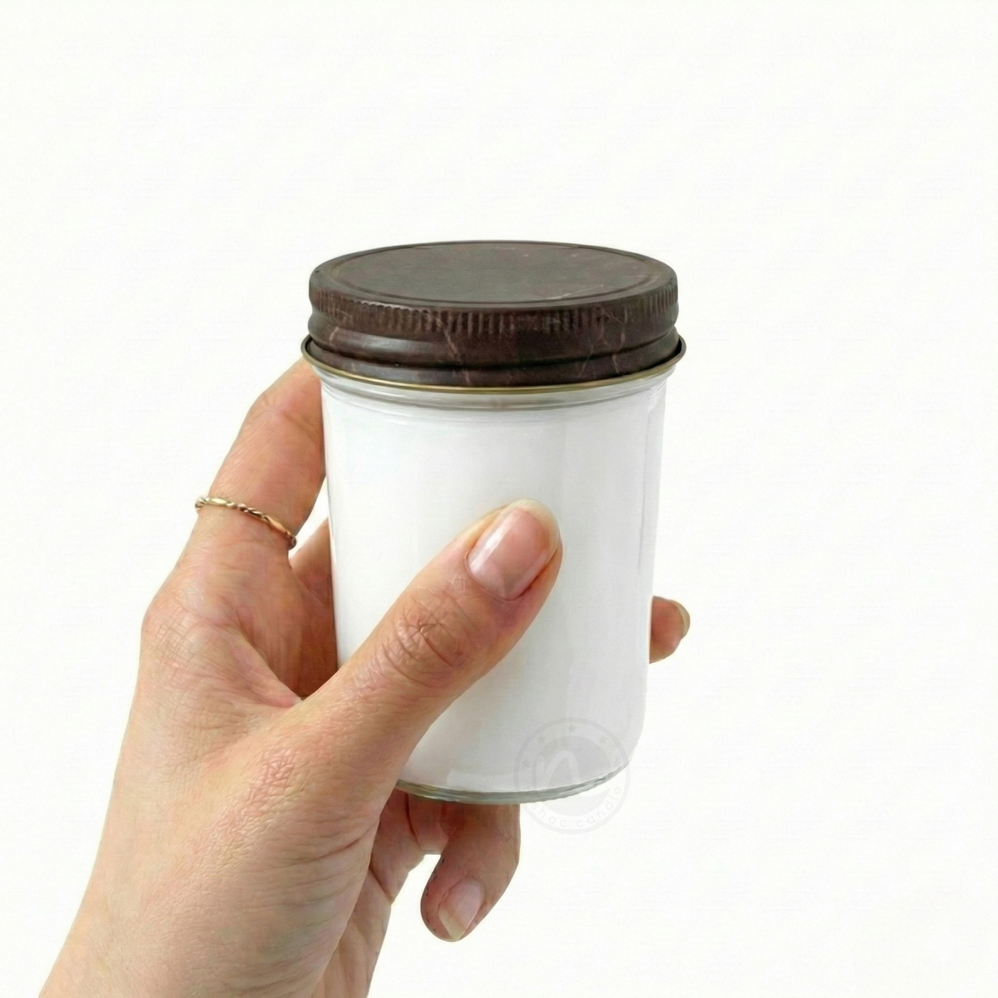 8 oz. Jelly Jar, pack of 10, Hand Poured in Small Batches, No Label 100% Soy Wax Candle with Rustic Lid for Boutique owner, Market Vendors, Event Planner, Baby Shower, Weddings, Office Events and Milestone Celebration