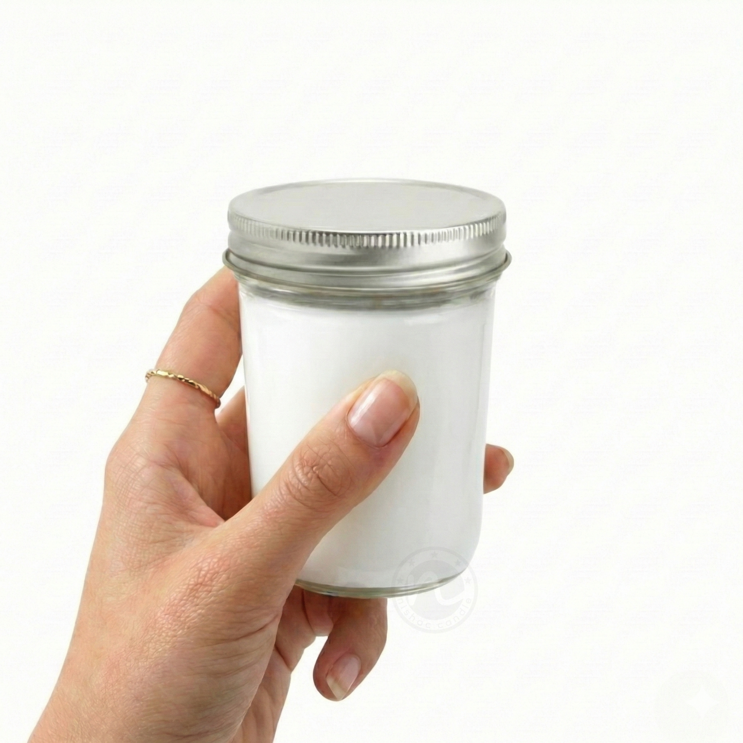 8 oz. Jelly Jar, pack of 10, Hand Poured in Small Batches, No Label 100% Soy Wax Candle with  Silver Lid for Boutique owner, Market Vendors, Event Planner, Baby Shower, Weddings, Office Events and Milestone Celebration