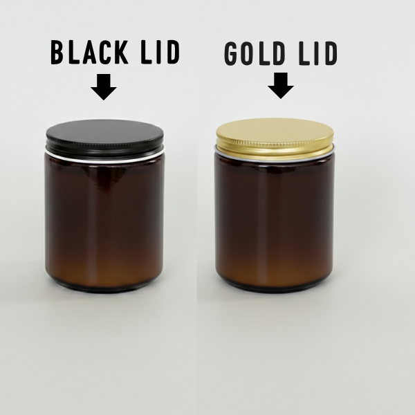 9 oz. Amber Jar, pack of 10, Hand Poured, No Label, 100% Soy Wax Candles